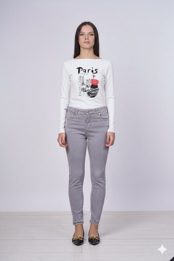 T Shirt Manica Lunga Paris 002624BIA_1jpg T Shirt Manica Lunga Paris