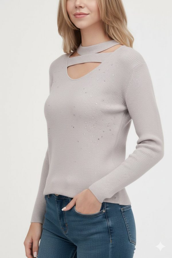 Scollo Incrocio Strass Coste