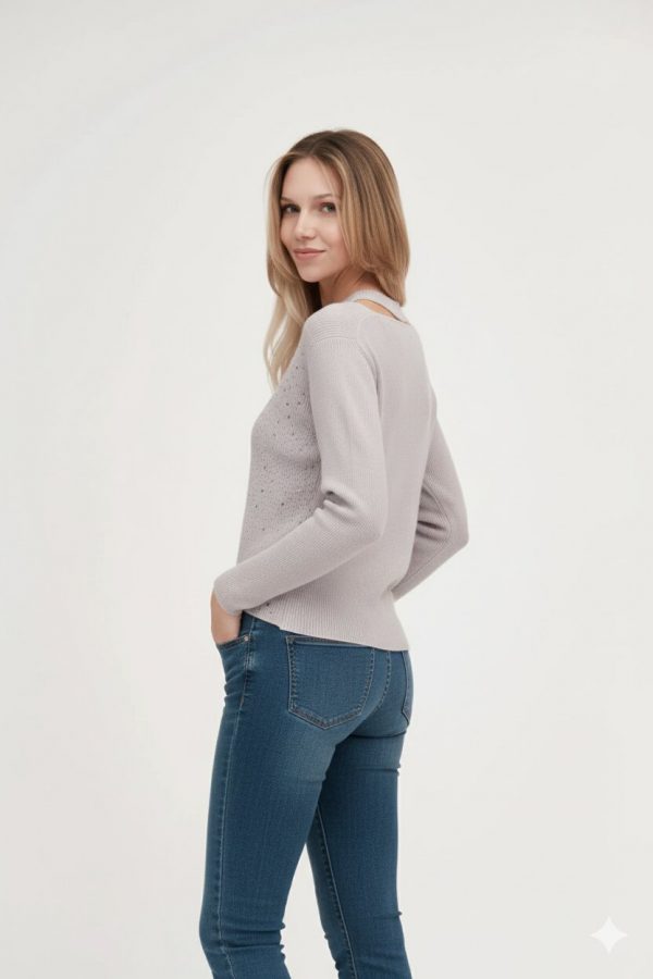 Scollo Incrocio Strass Coste