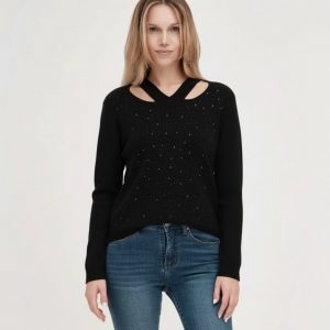 Scollo Incrocio Strass Coste