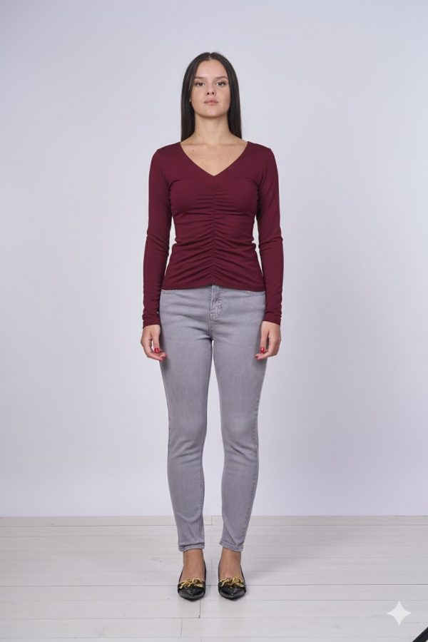 Maglia Scollo a v In Lana e Bamboo 002666BORG_1jpg Maglia Scollo a v In Lana e Bamboo