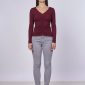 Maglia Scollo a v In Lana e Bamboo