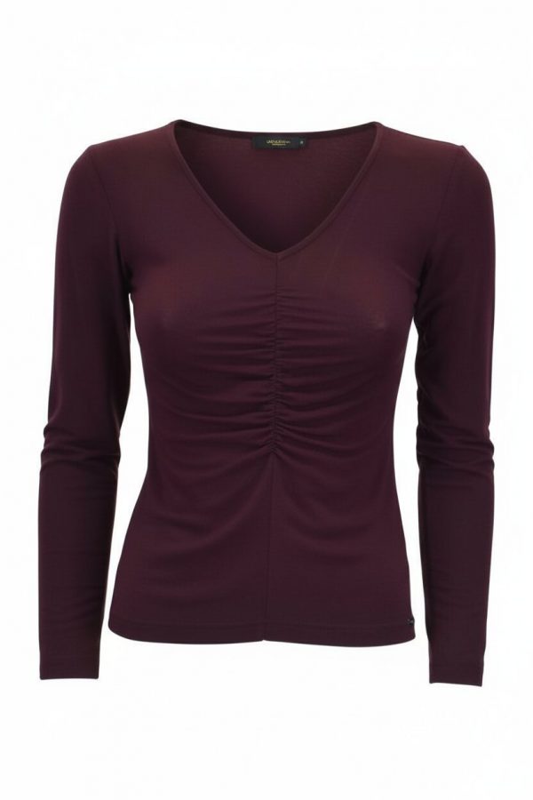 Maglia Scollo a v In Lana e Bamboo