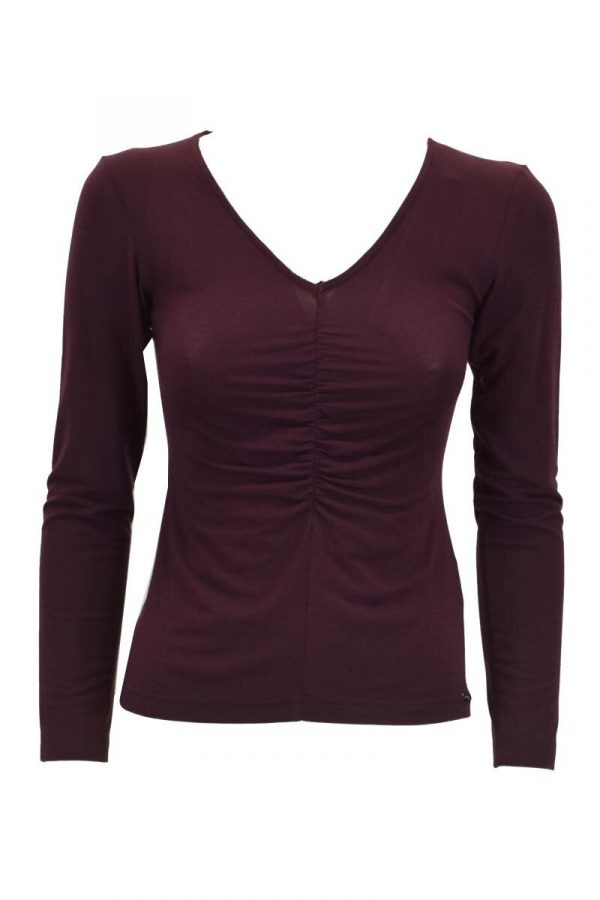 Maglia Scollo a v In Lana e Bamboo