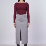 Maglia Scolla Barca In Lana e Bamboo