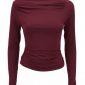 Maglia Scolla Barca In Lana e Bamboo