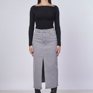 Maglia Scolla Barca In Lana e Bamboo