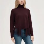 Maglia Scollo Vulvano Con Frange
