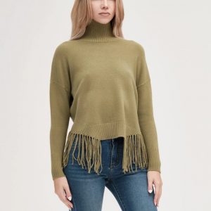 Maglia Scollo Vulvano Con Frange