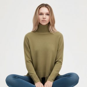 Maglia Scollo Vulvano Con Frange