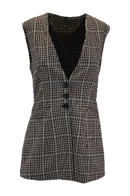 Gilet Lungo Quadro