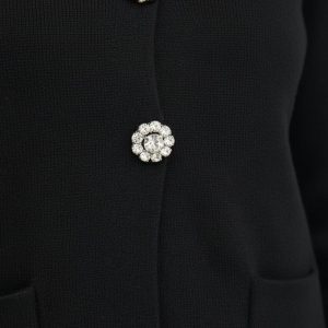 Cardigan Bottone Gioiello In Viscosa