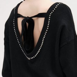 Paricollo Over Scollo Schiena Strass