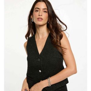 Gilet Effetto Tweed