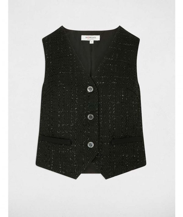 Gilet Effetto Tweed