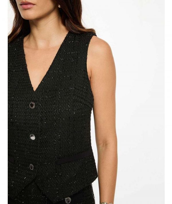 Gilet Effetto Tweed