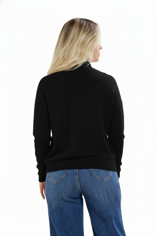 Maglia Collo Aperto Con Bottoni Viscosa