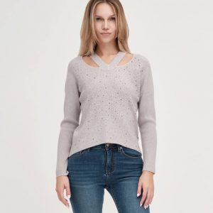 Scollo Incrocio Strass Coste