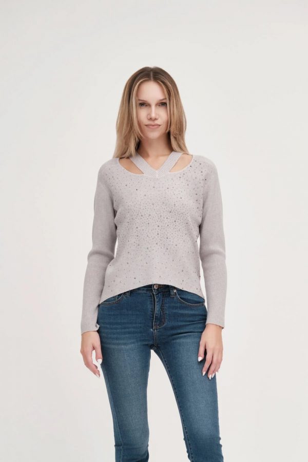 Scollo Incrocio Strass Coste