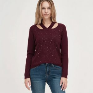 Scollo Incrocio Strass Coste