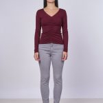 Maglia Scollo a v In Lana e Bamboo