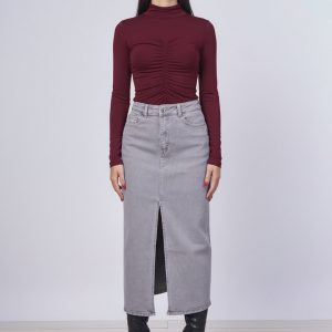 Maglia Mezzo Collo In Lana e Bamboo