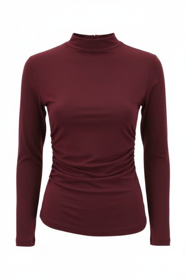 Maglia Mezzo Collo In Lana e Bamboo