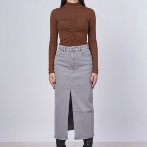 Maglia Mezzo Collo In Lana e Bamboo