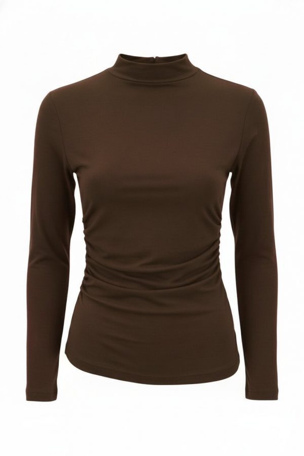 Maglia Mezzo Collo In Lana e Bamboo