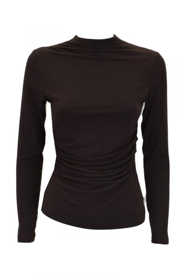 Maglia Mezzo Collo In Lana e Bamboo