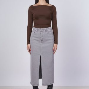 Maglia Scolla Barca In Lana e Bamboo