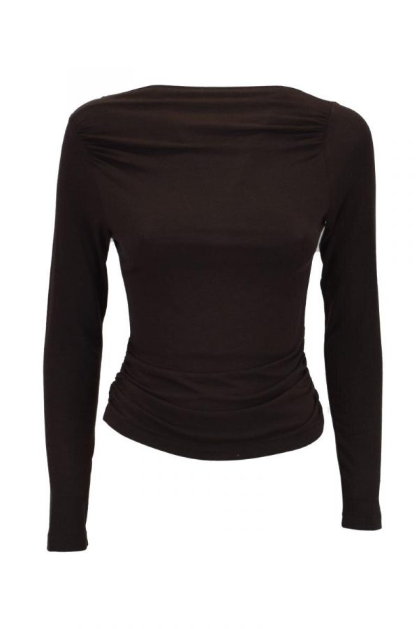 Maglia Scolla Barca In Lana e Bamboo