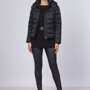 Piumino Corto Con Cappuccio