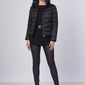 Piumino Corto Con Cappuccio