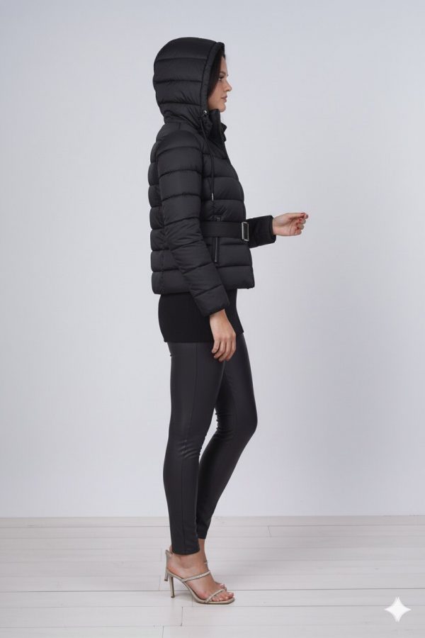 Piumino Corto Con Cappuccio