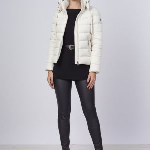 Piumino Corto Con Cappuccio