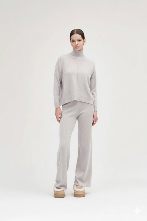 Pantalone Palazzo In Viscosa 002699GRI_1jpg Pantalone Palazzo In Viscosa