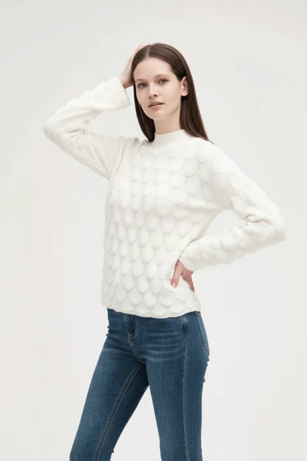 Paricollo Lavorato Gocce Manica Ampia