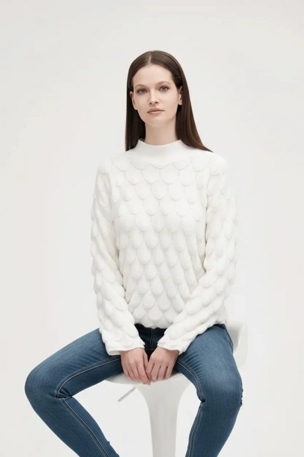 Paricollo Lavorato Gocce Manica Ampia