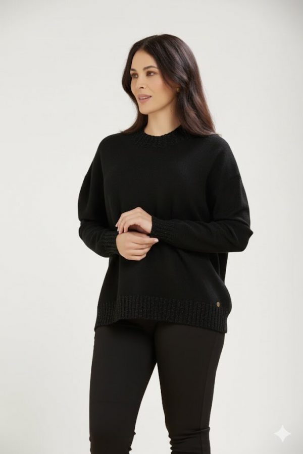 Paricollo Con Rib Viscosa Lurex