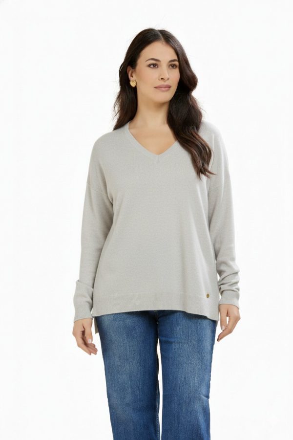 Scollo a v Over Con Spacchetti Viscosa