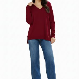 Scollo a v Over Con Spacchetti Viscosa