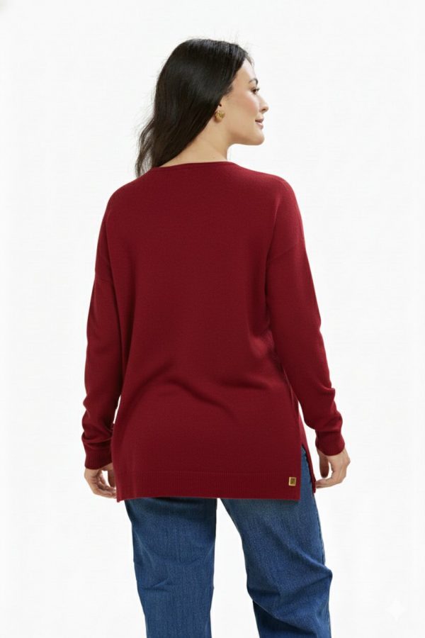 Scollo a v Over Con Spacchetti Viscosa