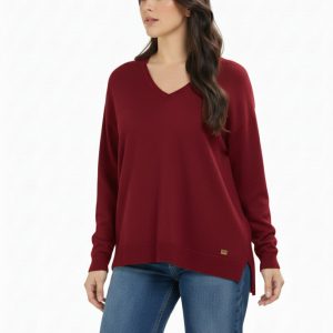 Scollo a v Over Con Spacchetti Viscosa