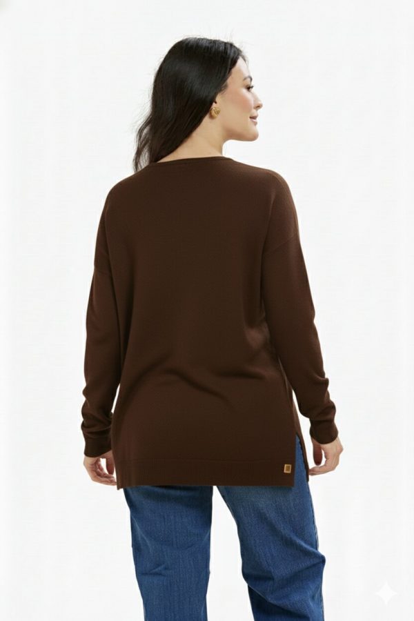 Scollo a v Over Con Spacchetti Viscosa